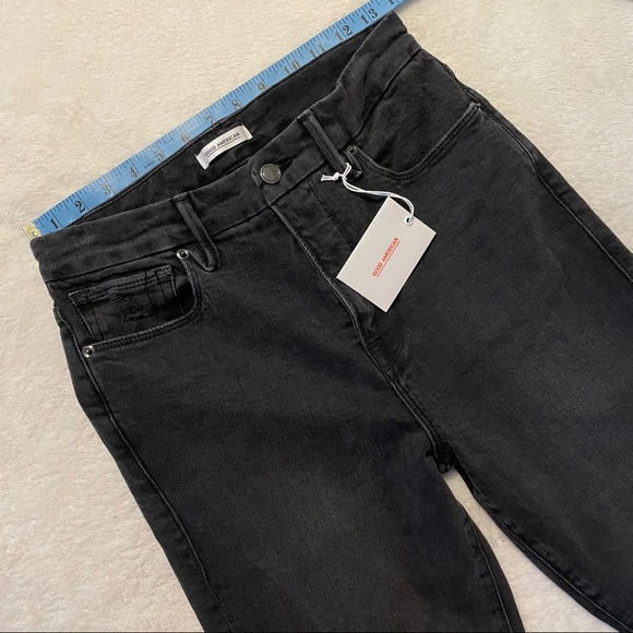 NWT Good American Jeans Good Classic in Black114 6/28 - Picture 8 of 14
